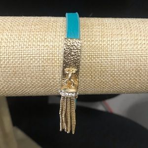 Tassel Charm Bracelet - Teal
